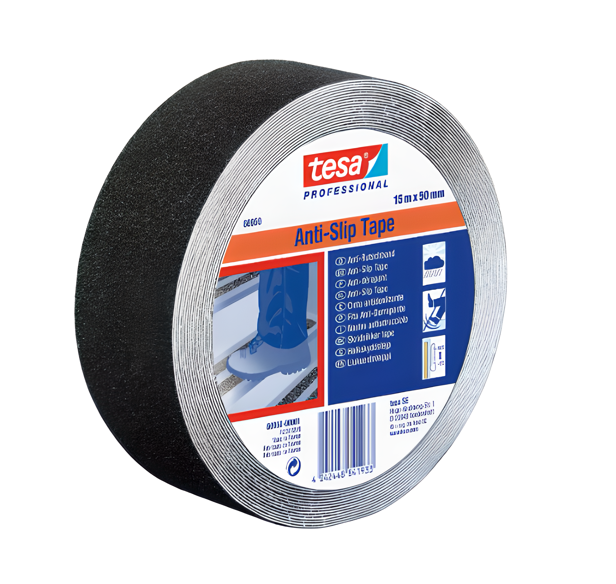 Adh&eacute;sif antid&eacute;rapant Noir 15m*25mmSupport : film en PVC